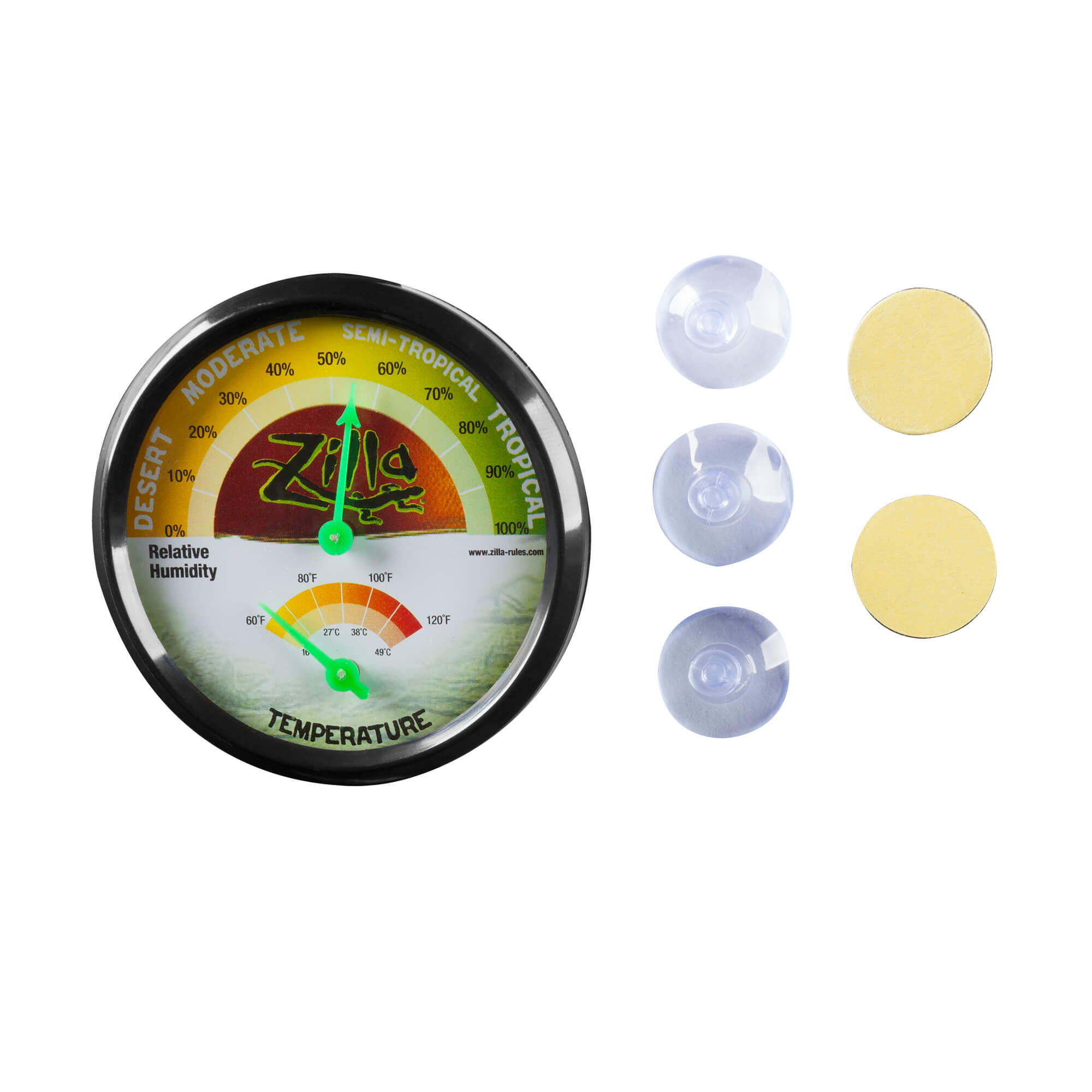 View the Humidity & Temperature Gauge with Suction Cups Humidity and Temperature Gauge with Suction cups
